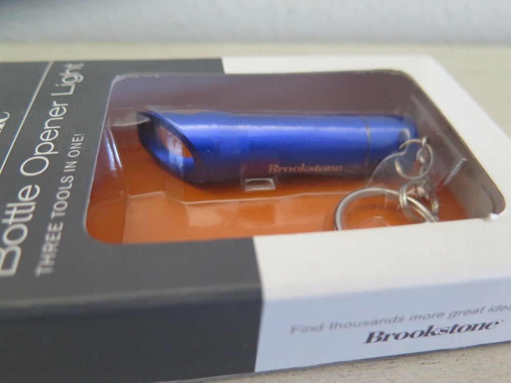 Brookstone Blue Bottle Opener Light 3 tools In 1