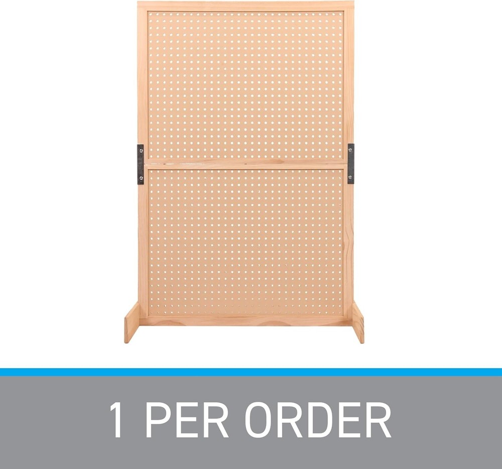 Standing Pegboard Display Craft Panel Organizer Screen 32" Wide x 48" High