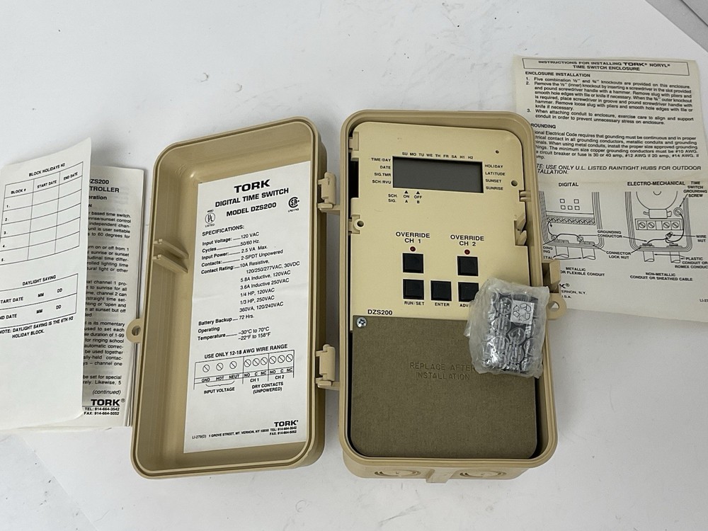 TORK DZS200 2 Channel Digital Time Switch