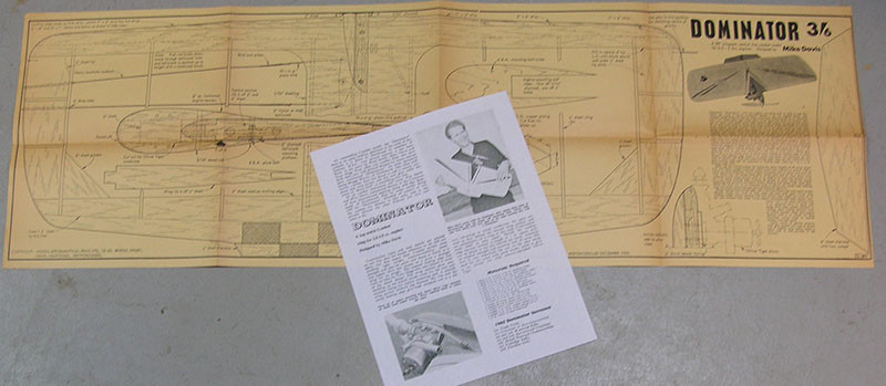 Model Airplane Plans (UC): Dominator 28" Combat for 2.5-3.5cc Engines