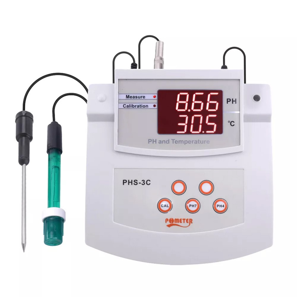 PHS-3C 2 In 1 PH Desktop New Automatic Calibration Acidity Meter PH/Temp Tester