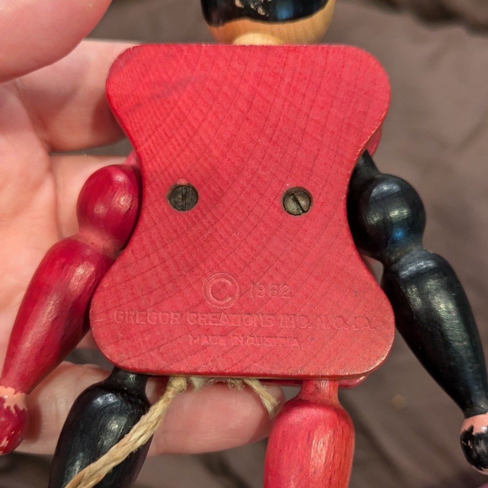 Vintage Jumping Jack Puppet Mephistopheles Devil Gregor Creations Austria