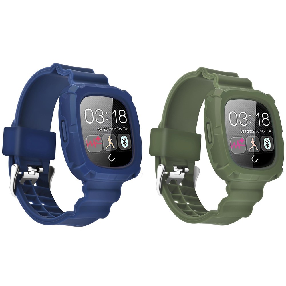 2-Pack Compatible with Fitbit Versa 4/Versa 3/Sense 2/Sense Bands with Case, ...