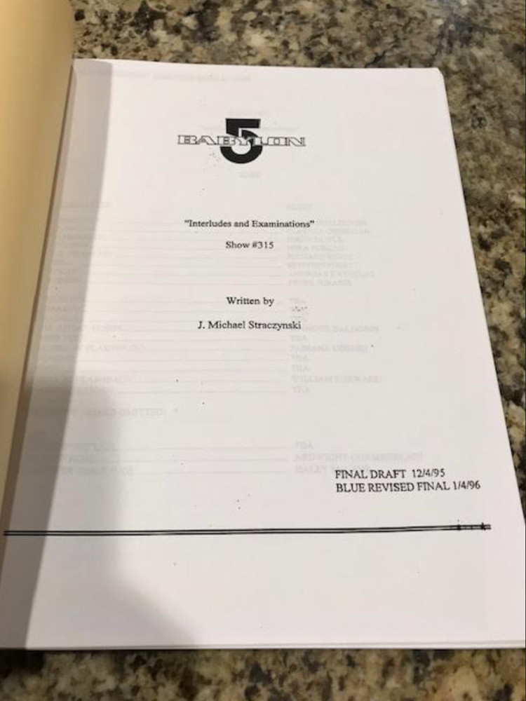 Show Script - Babylon 5 "Interludes and Examinations"  J. Michael Straczynski
