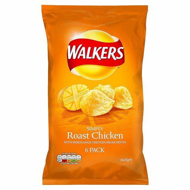 Walkers Roast Chicken Crisps 25g x - 6 per pack