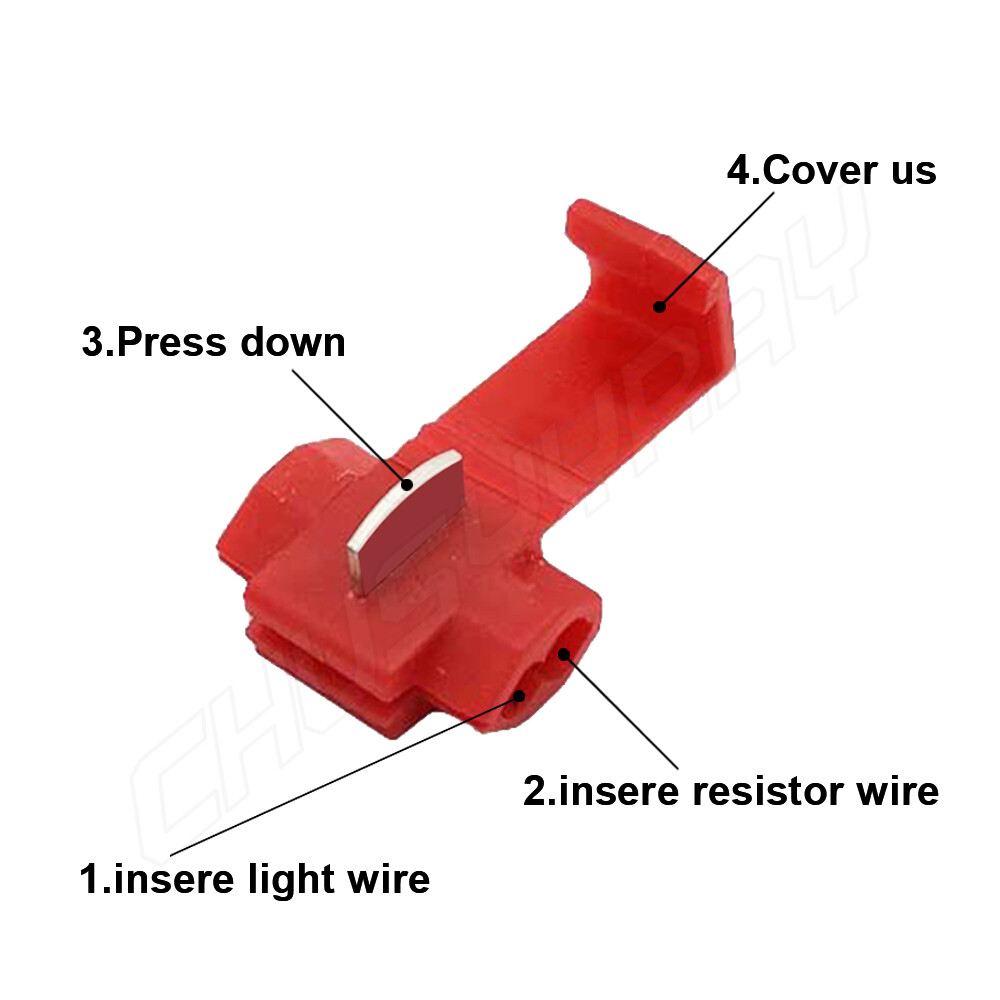 2pcs Load Resistor 50W 6RJ LED Decoder Fix Error Code Hyper Flash Turn Signal