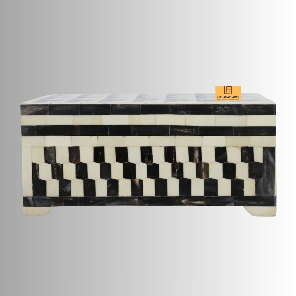 Bone Inlay Decorative Box Black And White Box