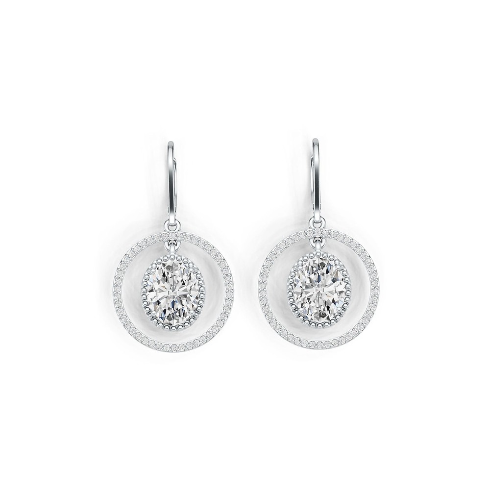 Sterling Silver Semi Mount Earrings Setting Oval OV 10X8mm