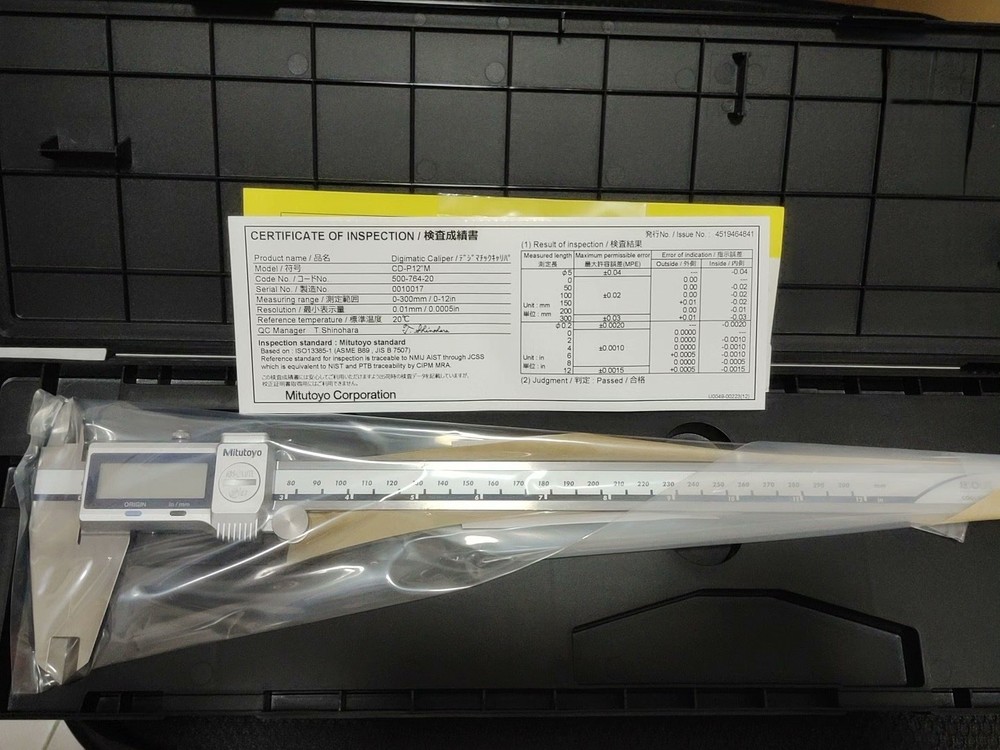 Mitutoyo 500-764-20 Absolute Digital Caliper 0 - 12"