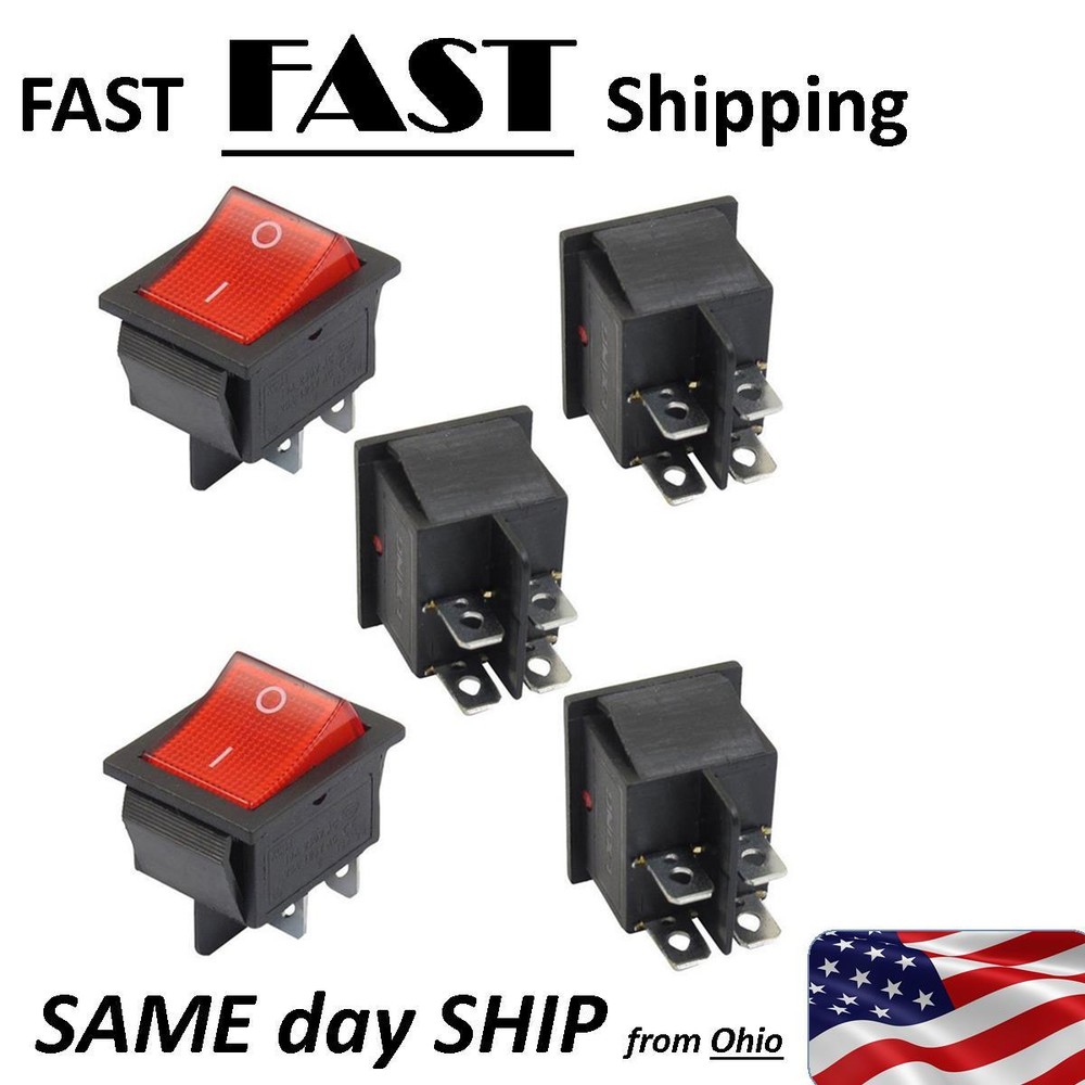 4 wire red switch - DPDT