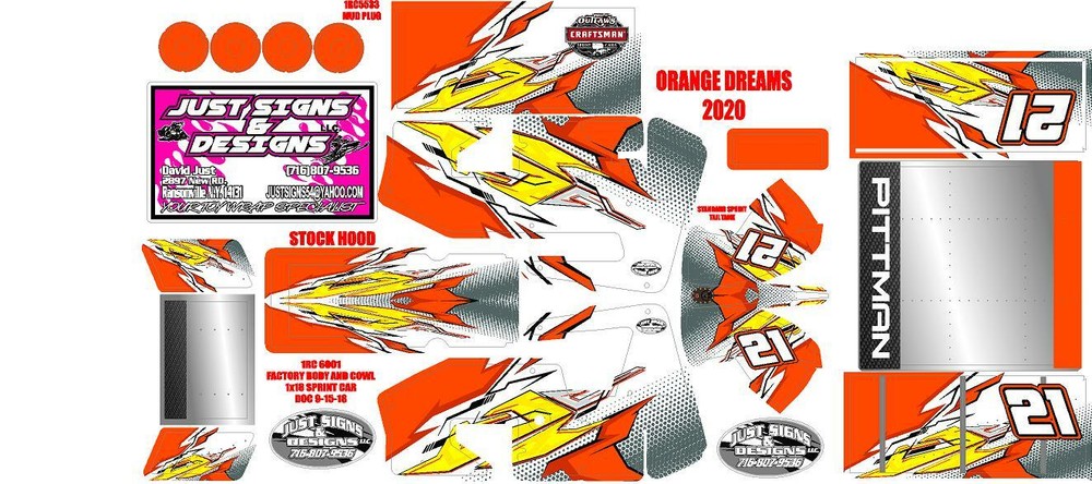 1RC SPRINT WRAP ORANGE DREAMS 2020 THEME