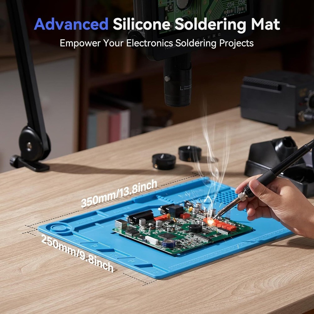 TOMLOV 2000X Soldering Microscope for Electronics Repair, Coin Microscope Camera