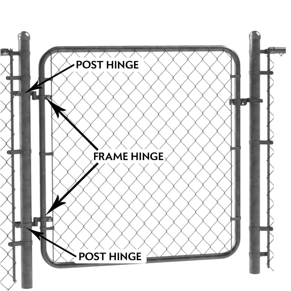 Chain Link Fence Gate Post Hinge - Galvanized -