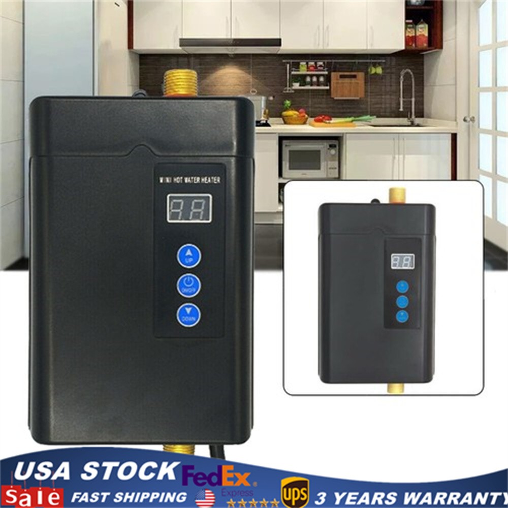 Electric Mini Tank Water Heater 2.5 Gallons Eliminate Time For Hot Water Shelf