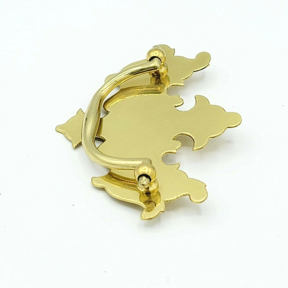 Vintage Brass Drawer Pull Chippendale Style Salvage Hardware SINGLE ONLY