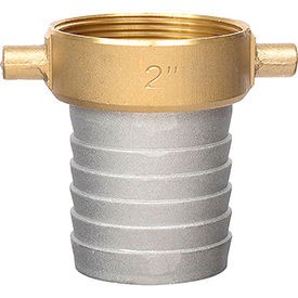 Apache 43076000 2"" Aluminum Female Short Shank Coupling w/ Brass Nut Apache