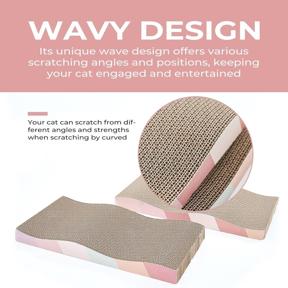 Eco-Friendly Cat Scratching Board with Catnip - Reversible & Durable