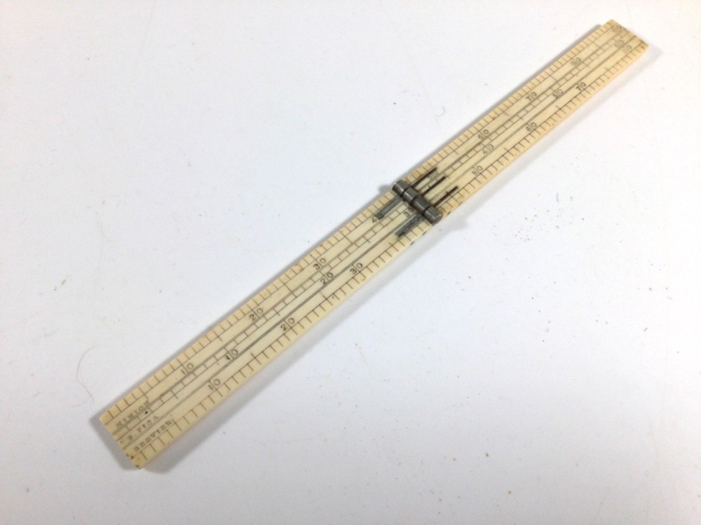 vintage Printers 9" Rule 6 different Fonts