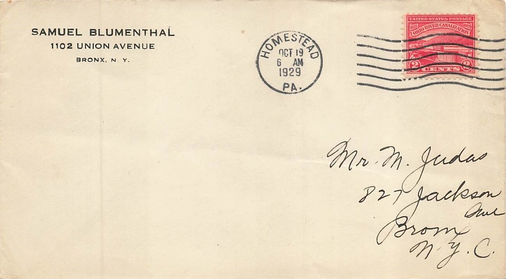 OHIO RIVER CANALIZATION 1929 - Cornercard FDC