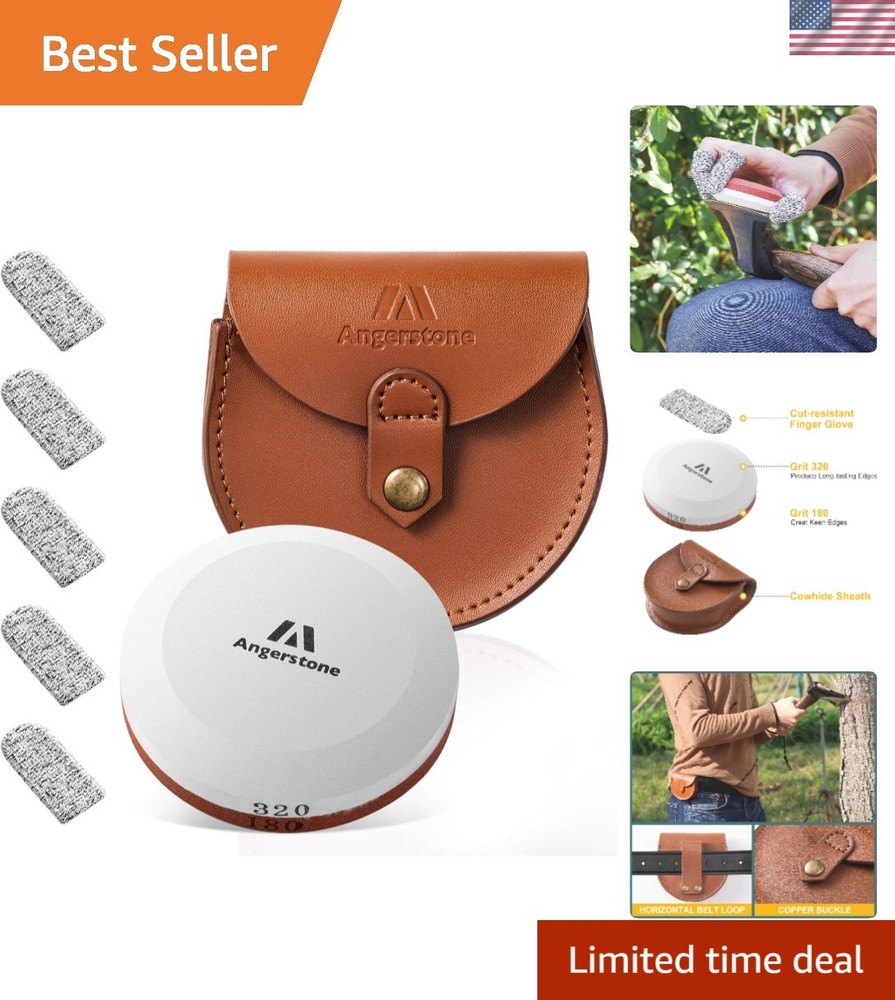 Angerstone Axe Sharpener - Multipurpose Axe/hatchet Sharpening Stone - Whetstone