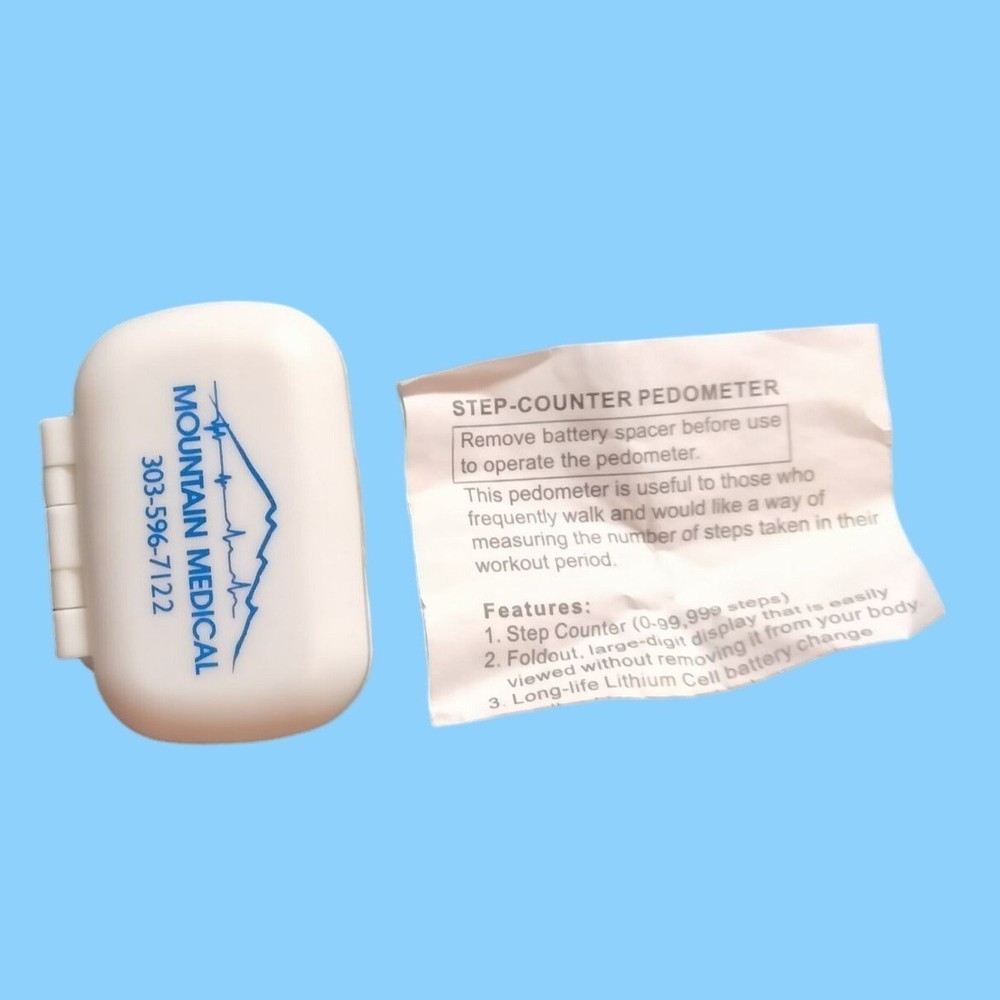 Step Counter Pedometer Mountain Medical White