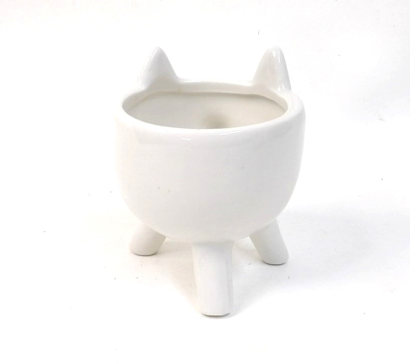 Little White Standing Pig Succulent Herb Planter