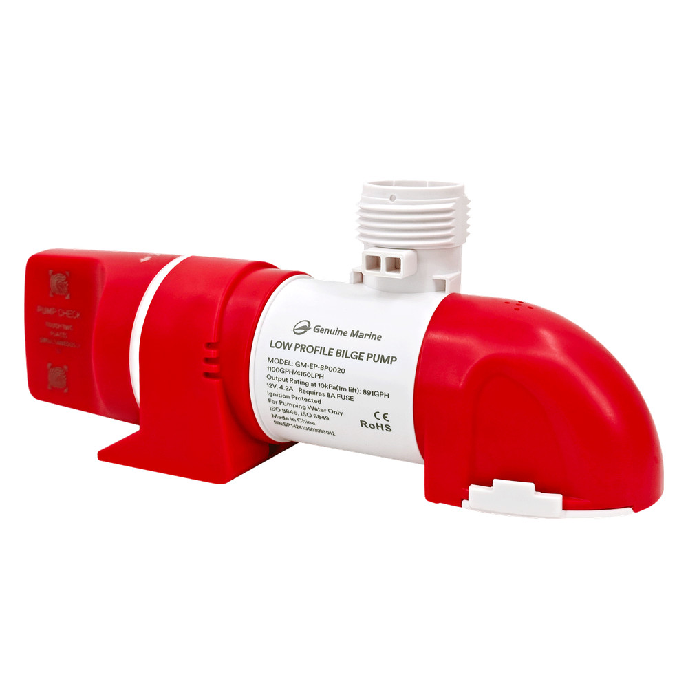 2026 12V 1100 GPH Automatic Bilge Pump Low Profile Boat RV Water Sensing Pump