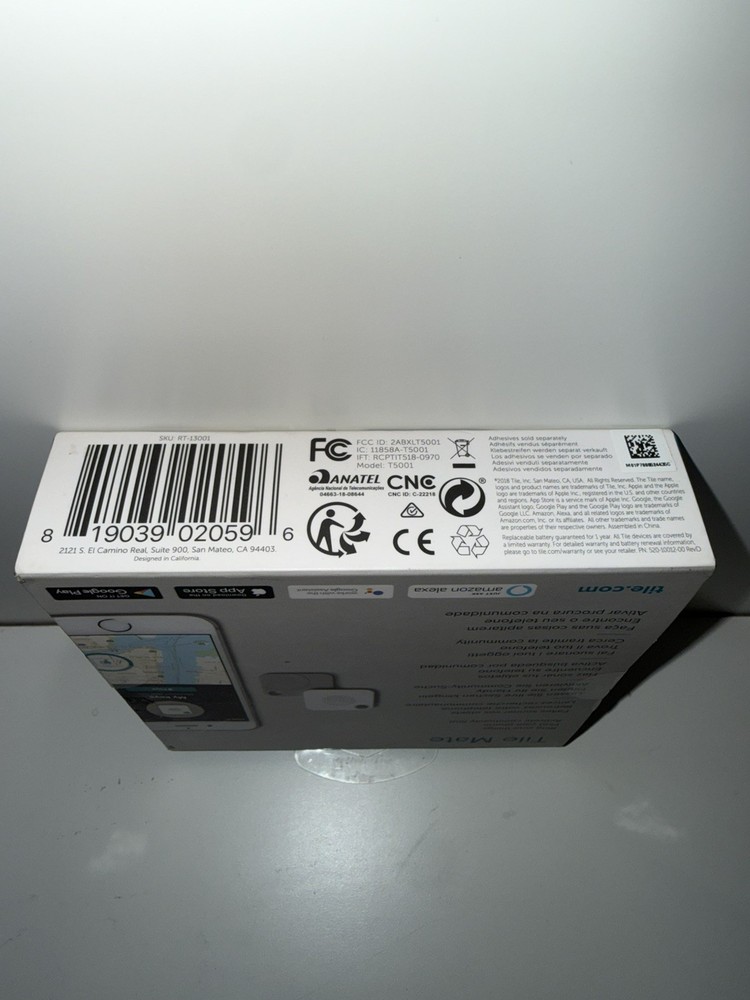 Tile RT-13001 Mate Item Tracker Replaceable Battery Factory Sealed