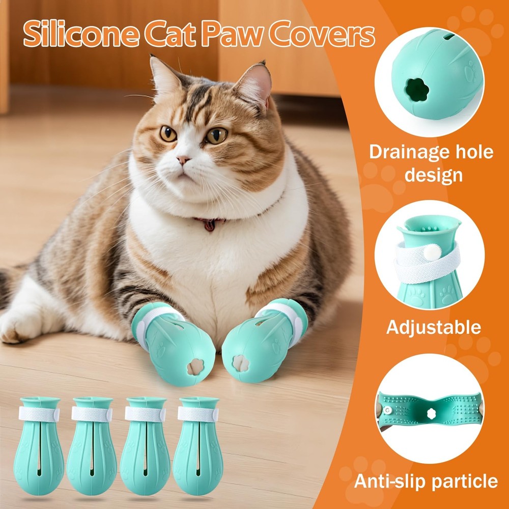 Adjustable Cat Muzzle for Grooming and Biting Prevention, Breathable TPU Mate...