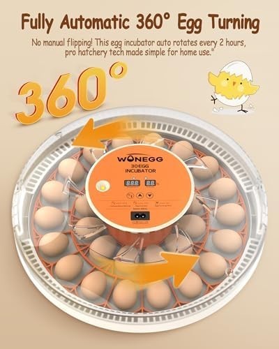 30 Incubators for Hatching Eggs, Egg Incubator with Automatic Egg Turning and Hu
