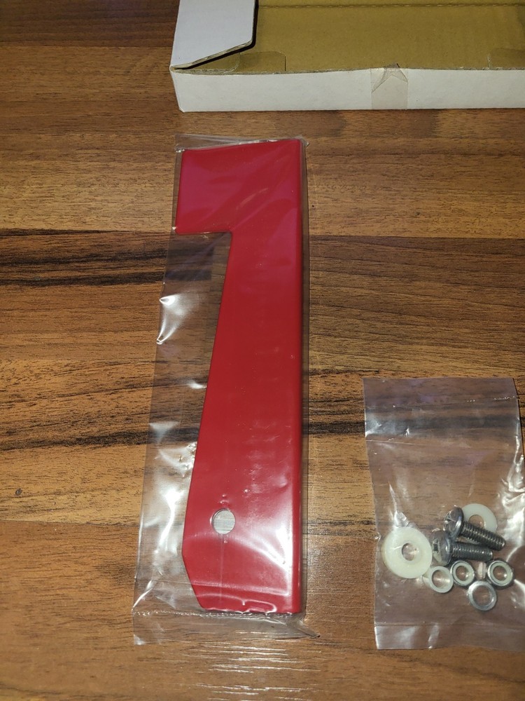 New Durable Red Steel Flag Replacement For Missing/Broken Mailbox With Hardware