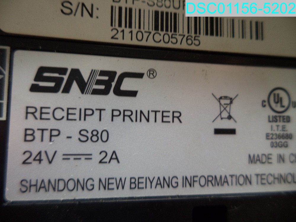 Used: SNBC BTP-S80UR9BE Thermal Printer