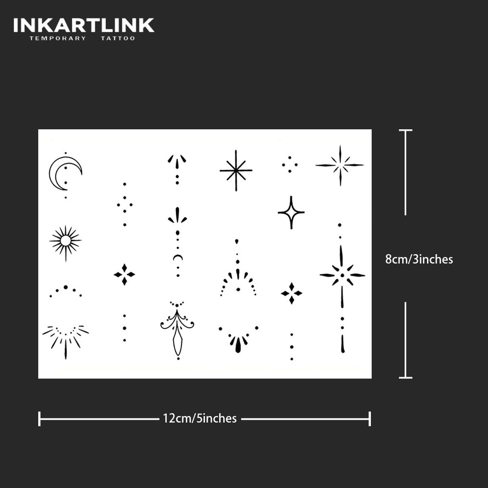 INKARTLINK Tattoo Tech, 2 Sheets Medium Semi Medium, Fresh small design 1