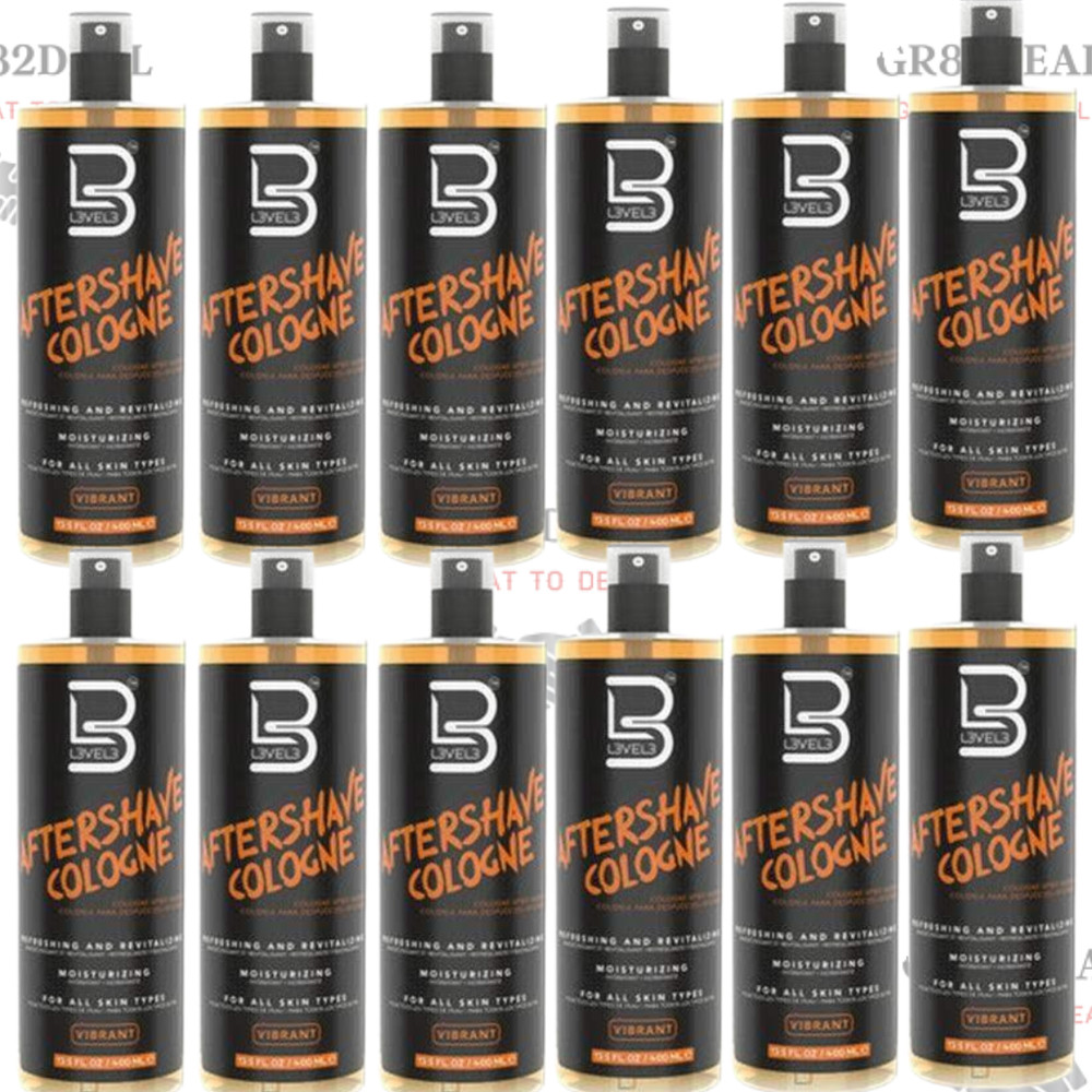 Level 3 Aftershave Cologne 12-Pack Refreshing & Revitalizing Vibrant 400ml