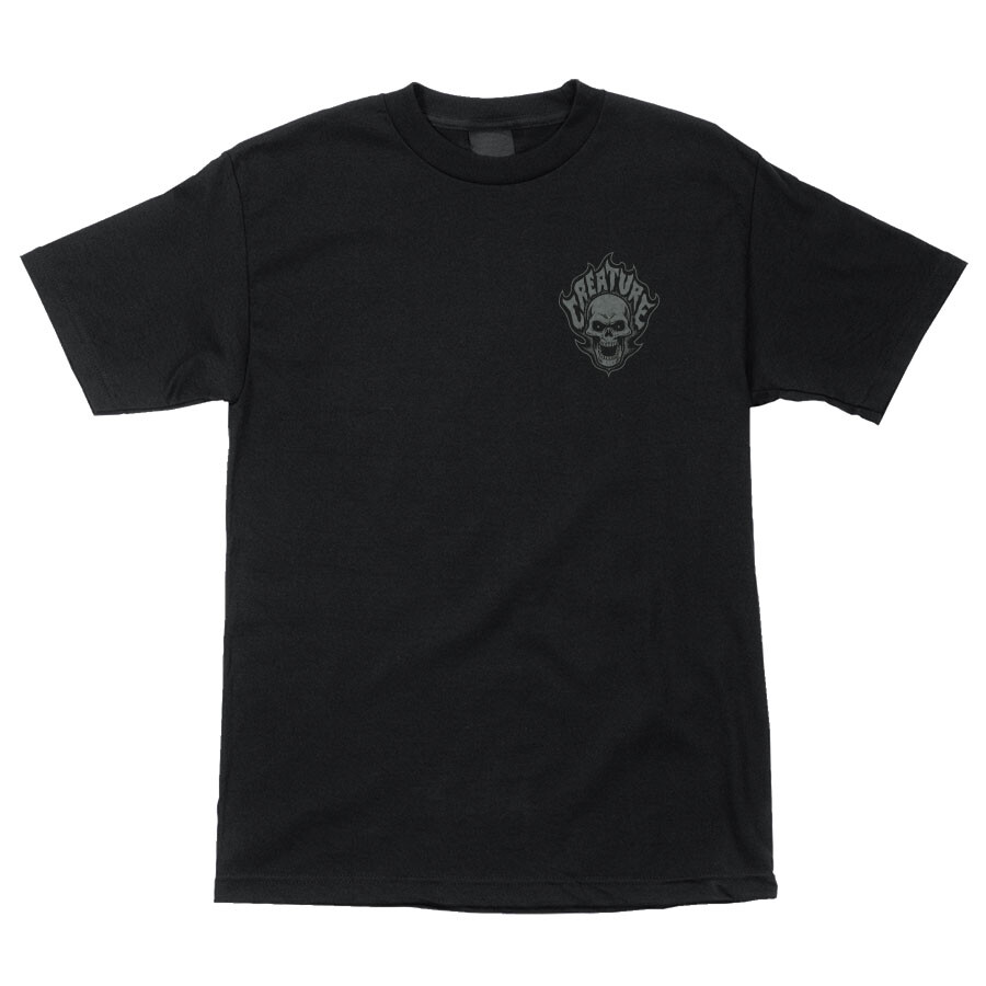 Creature Skateboards Bonehead Flame T-Shirt Black