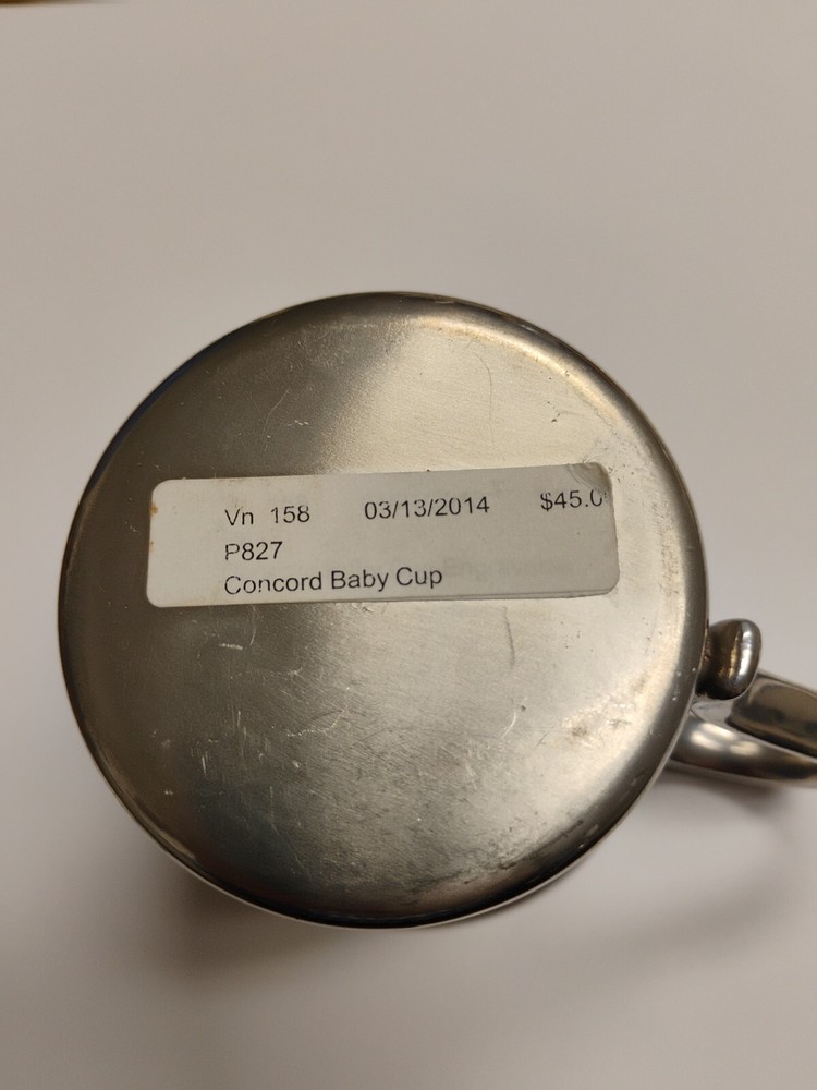REED & BARTON # 827 Silver-Plated Baby Cup Engraved Chole