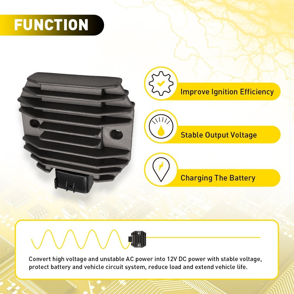For Kawasaki MULE KAF620 4010 2009-2020 Replacement Voltage Rectifier Regulator