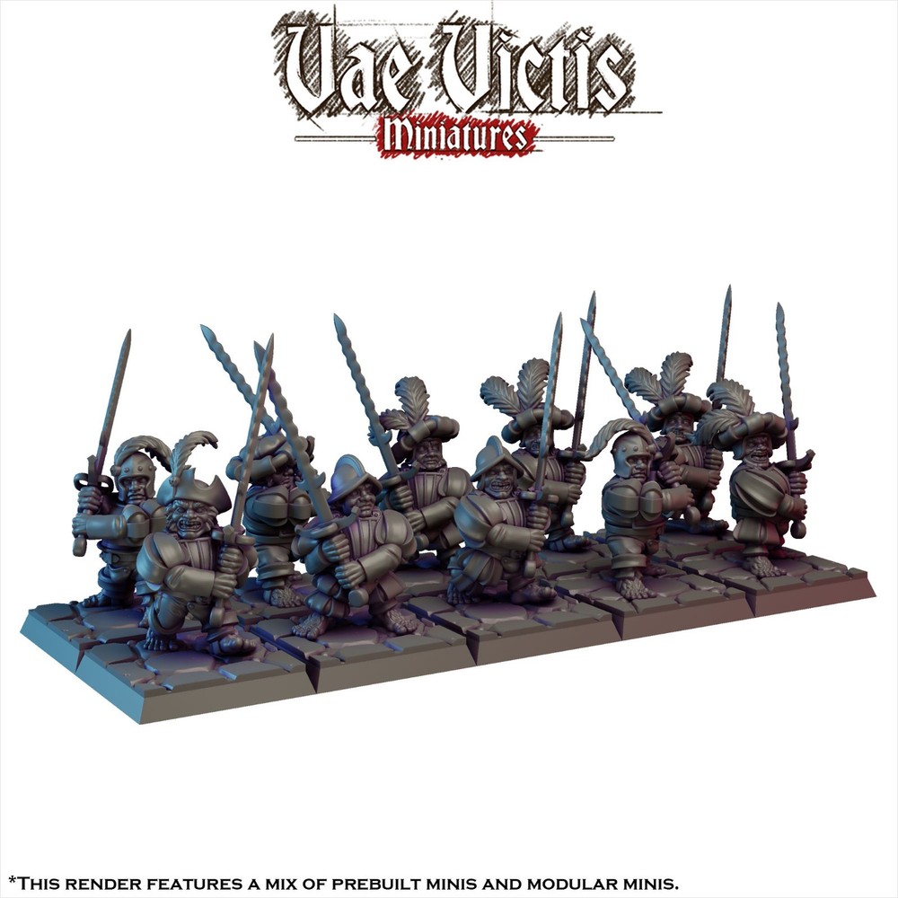 Modular Swords for hire : Halfling Elite DnD D&D Pathfinder RPG