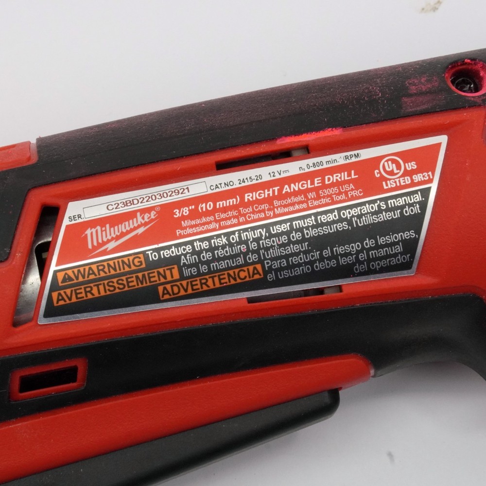 Milwaukee 2415-20 M12 3/8" Right Angle Drill / Driver (Tool Only)