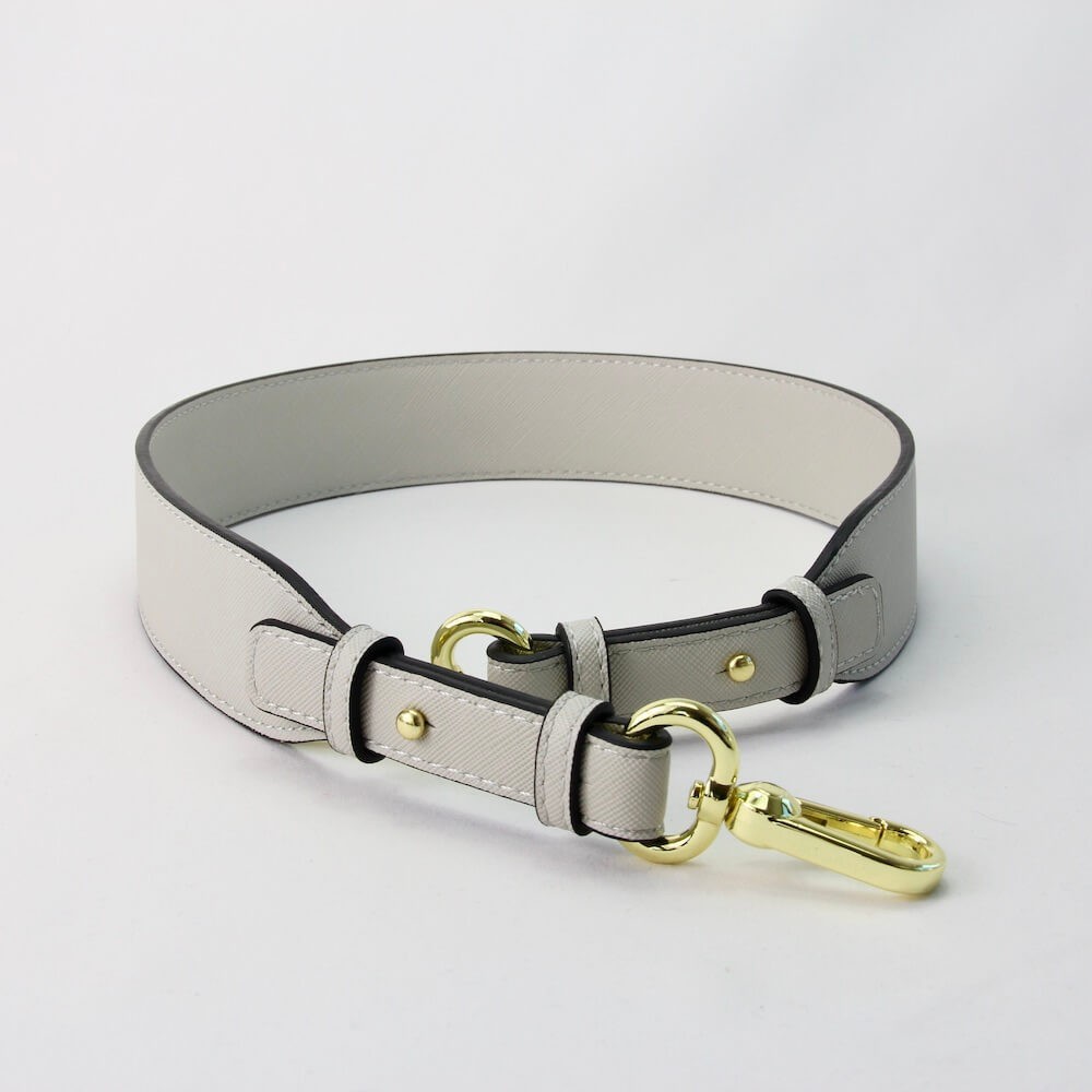 Leather Studded Strap (Light Gray) - Free Shipping