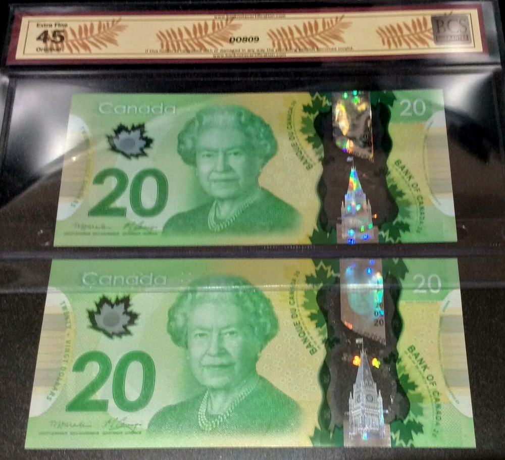 ERROR Unique Blue Green Tint Coloring on Back only 🍁 Canada 2012🍁 BCS CERT