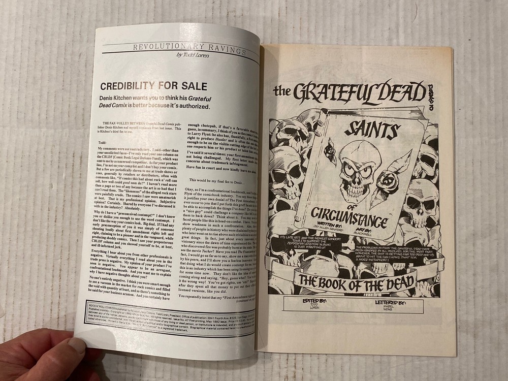Rock N Roll Grateful Dead 47 Comic Book