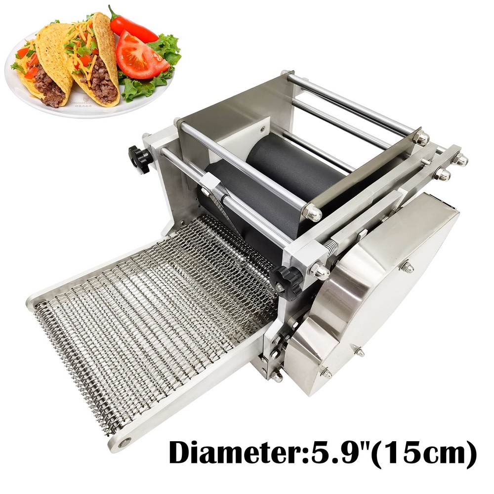 5.9"Commercial Electric Corn Pancake Press Roller Forming Machine Chapatti Maker