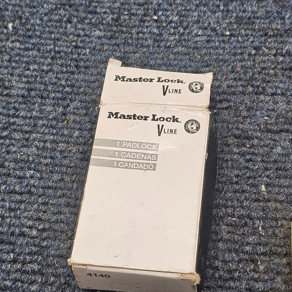 Master Lock 4140KA Padlock, Keyed Different, Standard Shackle, Rectangular Brass