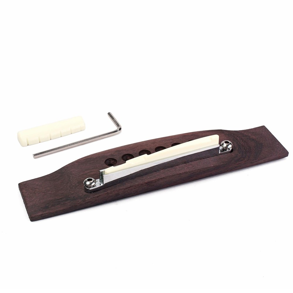 Strings Bridges Adjustable Shaft Saddle Nut for 6 String Folk Acoustic Guitar