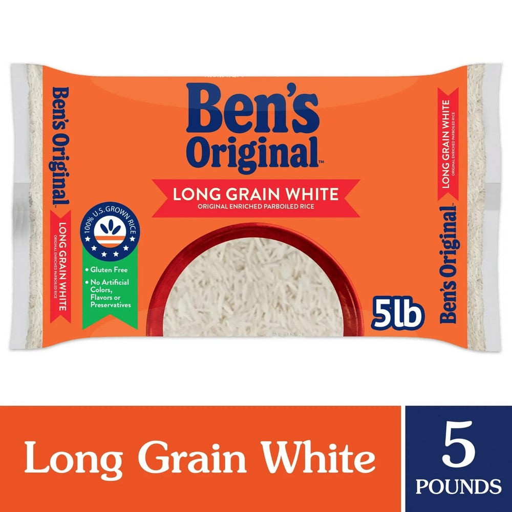Ben’s Original Long Grain White Rice 5lb Parboiled Enriched Rice
