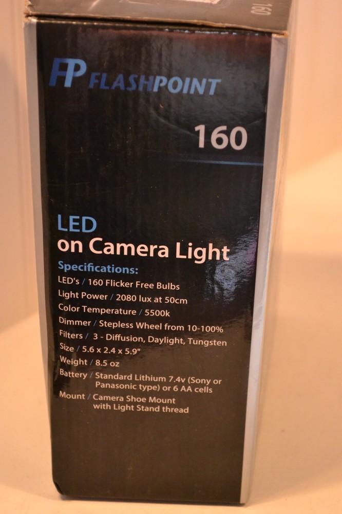 Flashpoint 160 LED on Camera Light Powerful & Compact Illumination