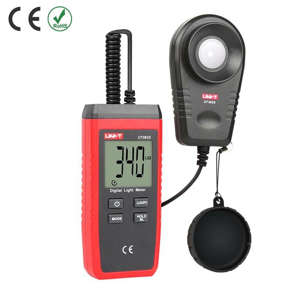 UNI-T UT383S Backlight Light Meter Auto range Split Probe Data hold Lux/FcKd