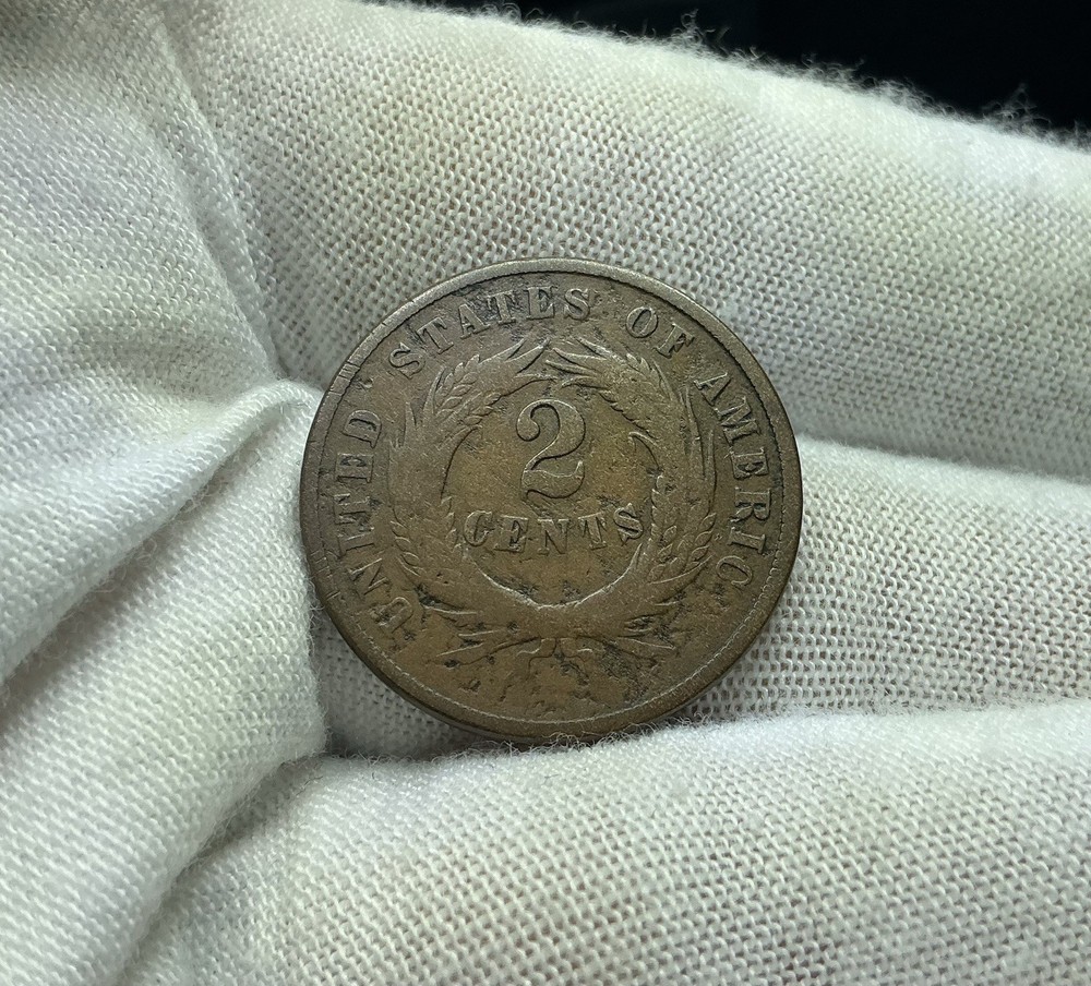 1868 two cent piece 2c - free shipping D308
