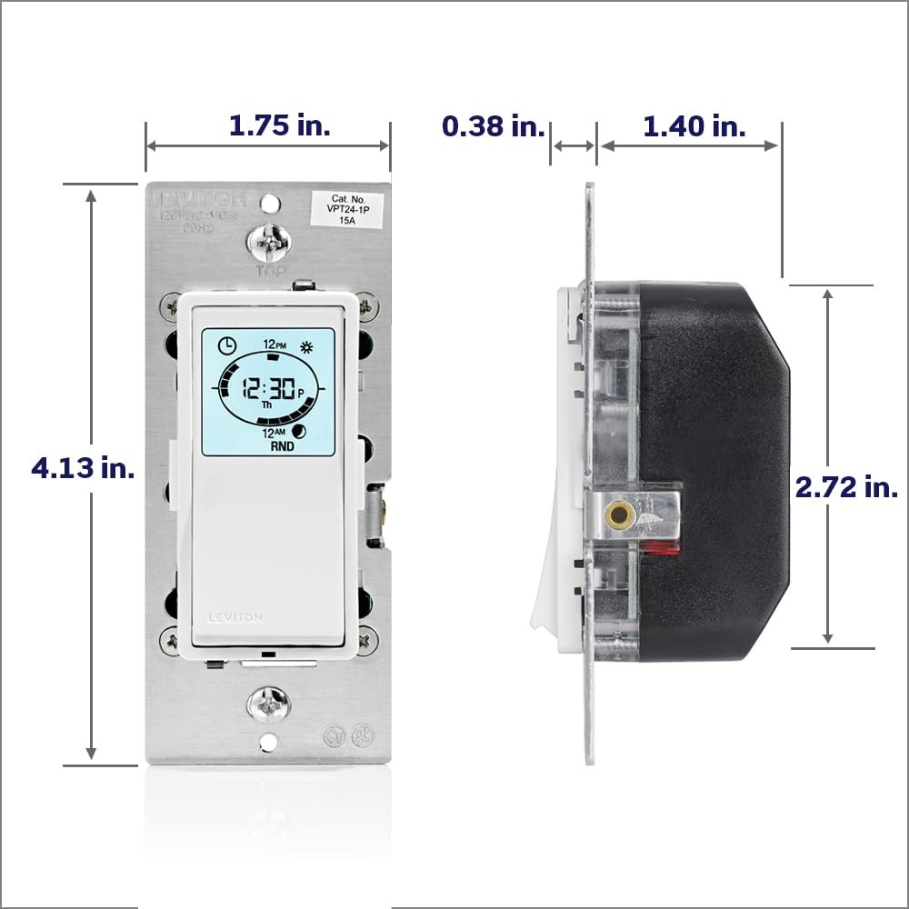 Decora Programmable and Astronomical Timer Switch for Lights and Motor Loads,...